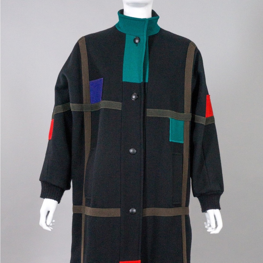 Color Blocked Vintage Herman Kay Coat - Piet Mondrian